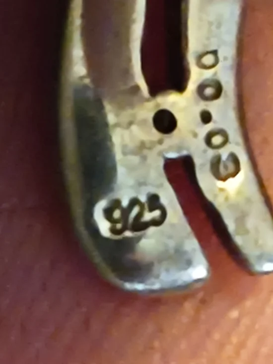 Elegant Sterling Silver Wave Earrings with Diamond Accents Signed 00.03 925 - Picture 8 of 11